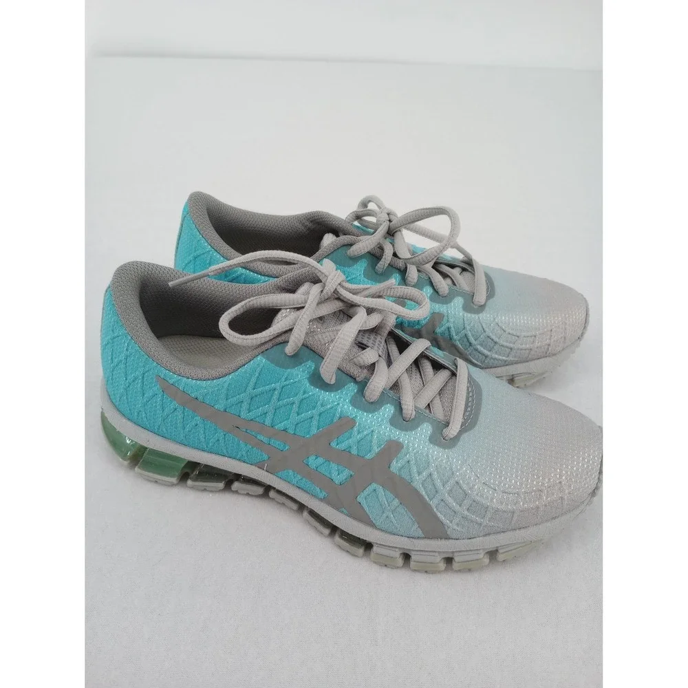 ASICS GEL-Quantum 180 4 Kid's Size 3.5 / Women's 5 Running Shoes Gray Blue